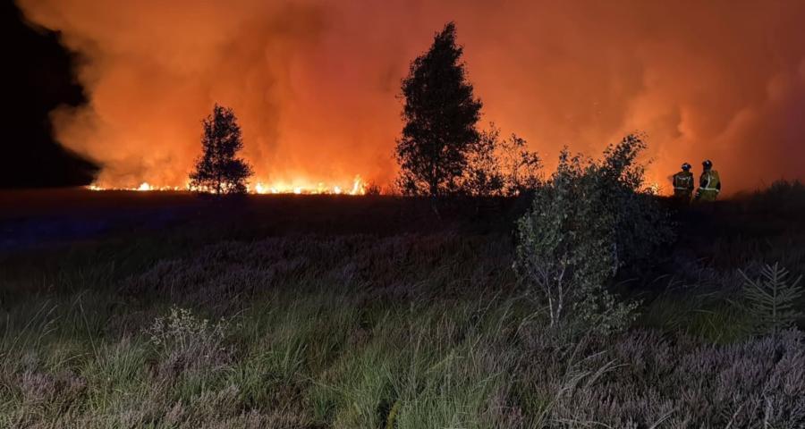 Incendie dans les Fagnes: 250 intervenants sont mobilisés