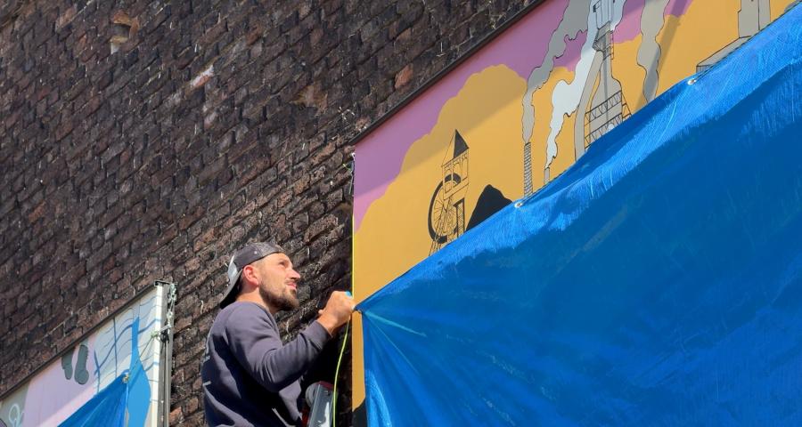 Une nouvelle fresque à Huy pour commémorer les 80 ans de l’immigration italienne
