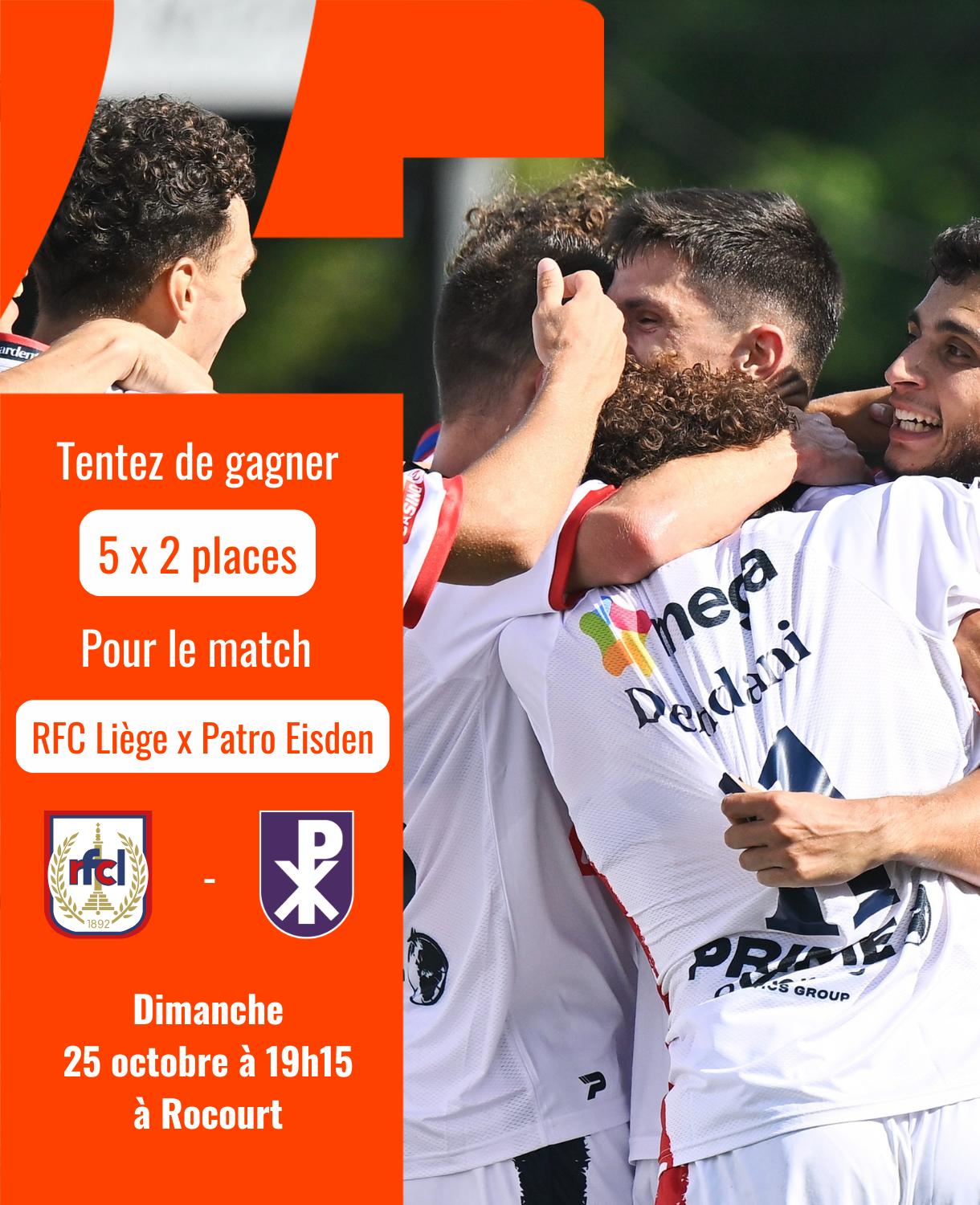 ⚽ RFC Liège - Patro Eisden : 5 x 2 places à gagner ! 🔴🔵